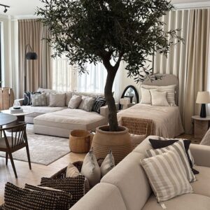 Olivträd | Konstgjort Glasfiberstam Grönt Olivfrukt UV 240 cm