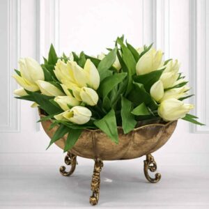 Bukett | Konstgjord Tulpan bunden Vit 24 cm