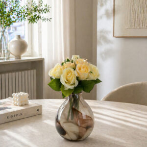 Rosbukett Cream 25 cm