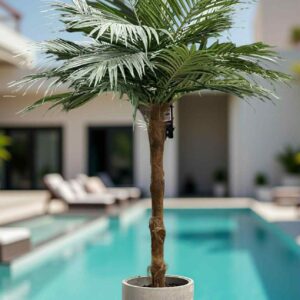 Palm | Konstgjord Areca med äkta palmfaser konstgjorda 240 cm
