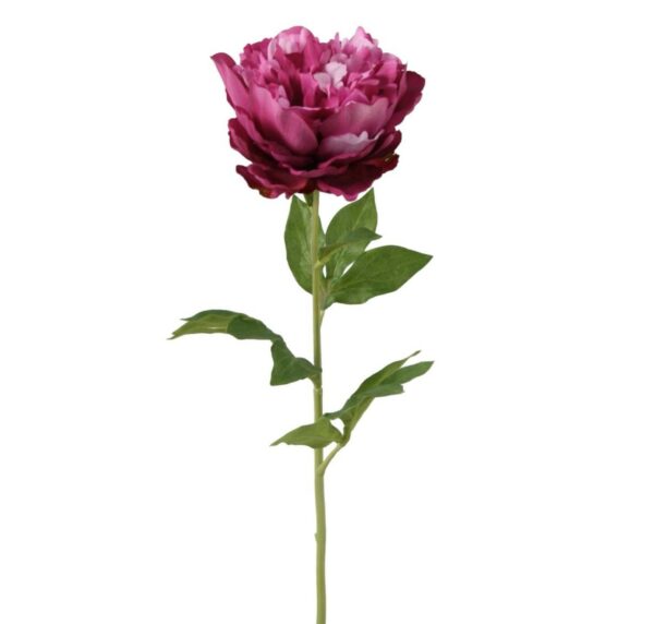 PION | KONSTGJORD SNITTBLOMMA MÖRKROSA 51 CM