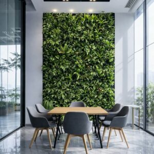 Växtvägg mixade gröna växter hemsidan