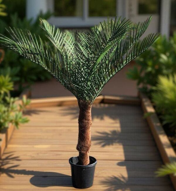 Palm | Konstgjord Kanarie äkta palmfaser Grön UV 150 cm - Bild 2