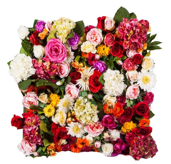 Växtvägg | Mixade blommor på nät 100 cm