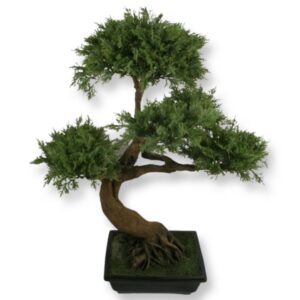 Konstgjord högklassigt bonsaiträd av cypress 60 cm