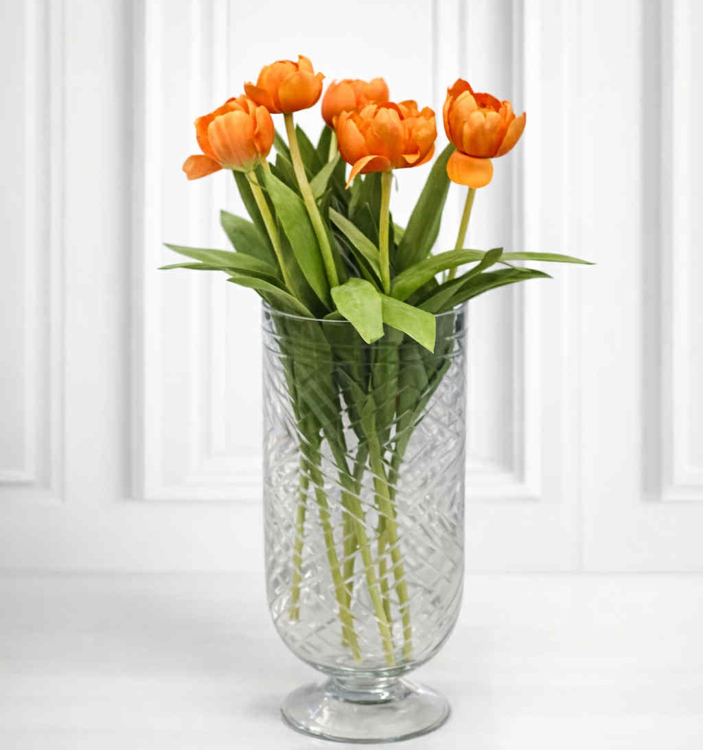 Tulpan | Konstgjord snittblomma orange 45 cm