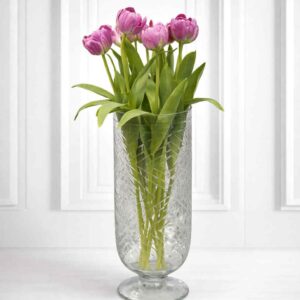 Tulpan Konstgjord snittblomma Rosa 45 cm i hög glasvas