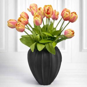 Tulpan | Konstgjort snittblomma rosa-lime 43 cm