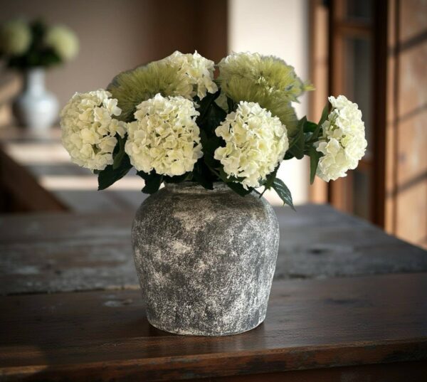 Hortensia | Konstgjord Snittblomma Vit 47 cm