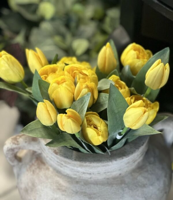 Tulpan | Konstgjord snittblomma Gul 36 cm 3/set - Bild 3