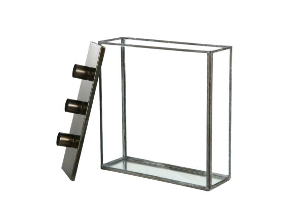 Ljusstake | Glasbox med ljushållare 22x7x25cm - Bild 2