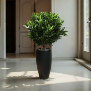 Konstgjord Croton boll på äkta stam 100 cm