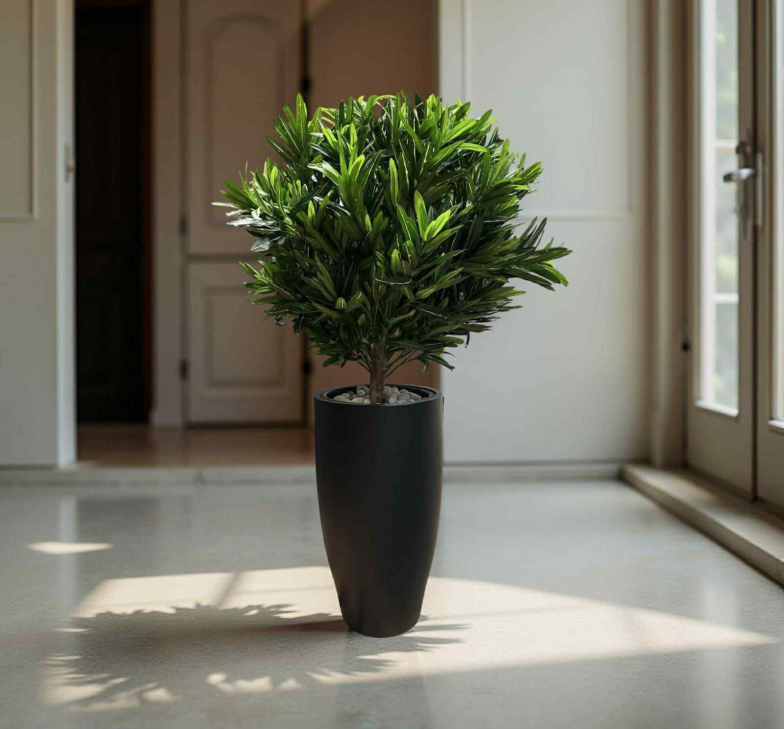 Konstgjord Croton boll på äkta stam 100 cm