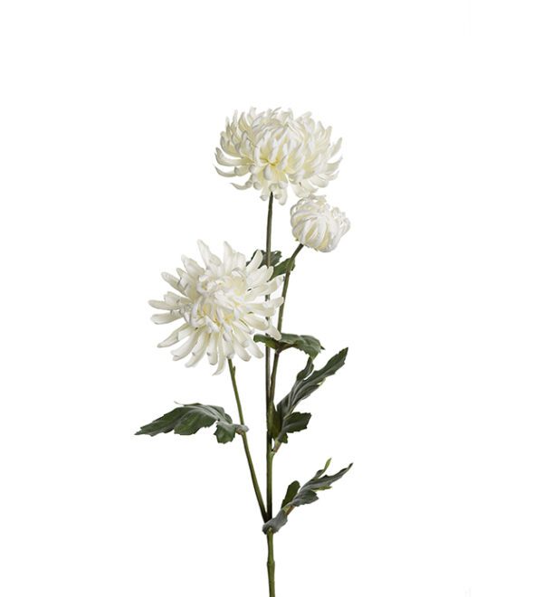 Chrysantemum | Konstgjord Snittblomma Vit 60 cm