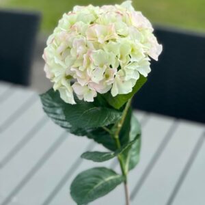 Konstgjord snittblomma - Hortensia i creme och ljusrosa 50 cm