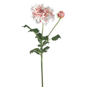 Konstgjord snittblomma Dahlia polkagrus röd 82 cm