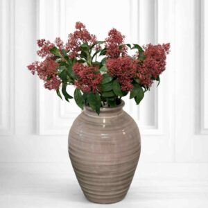 Skimmia Konstgjord snittblomma vinröd Kvist 45 cm