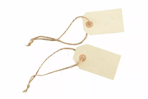 Etikett Hänge Papper Natursnöre 6x3cm