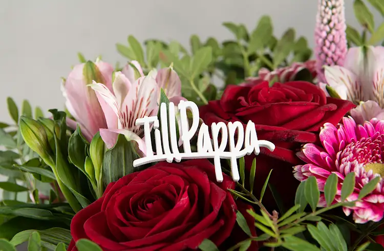 Stick Till Pappa Vit 6 cm
