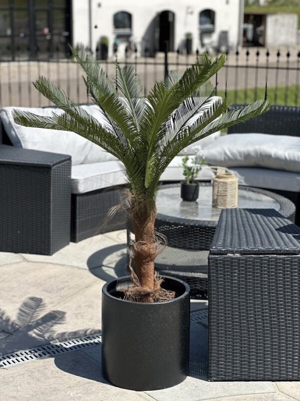 Konstgjord Cycaspalm med äkta palmfaser 150 cm