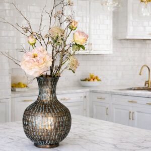 Konstgjord bukett mix av blommor och kvistar rosa 65 cm