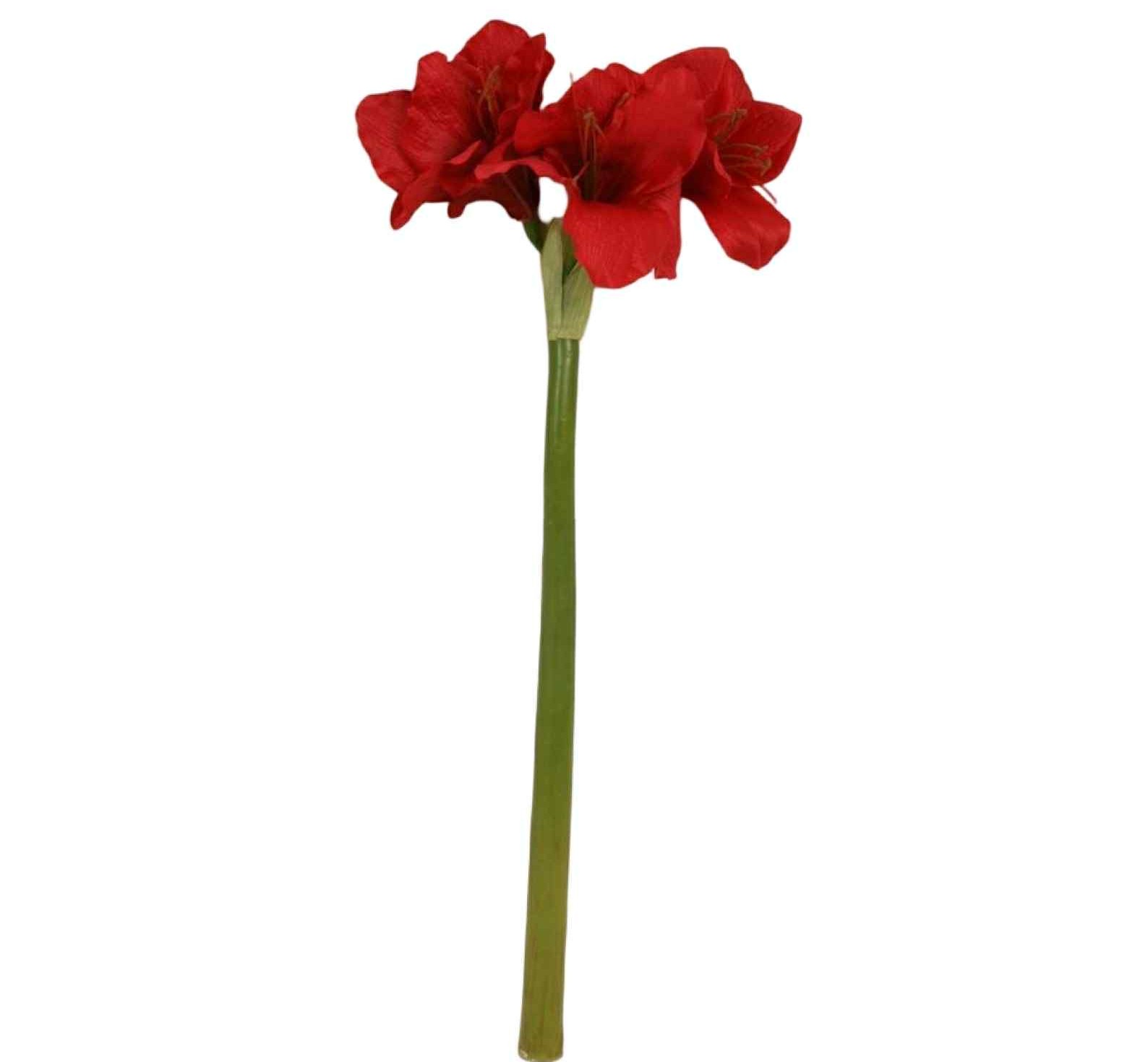 Konstgjord Röd amaryllis 60 cm