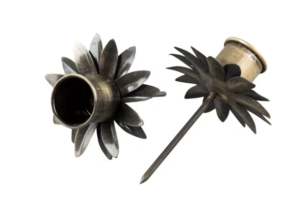 Ljusstake | Kronljushållare Stick Antik Mässing Ø7x8cm