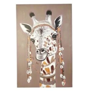 canvas tavla av en giraff