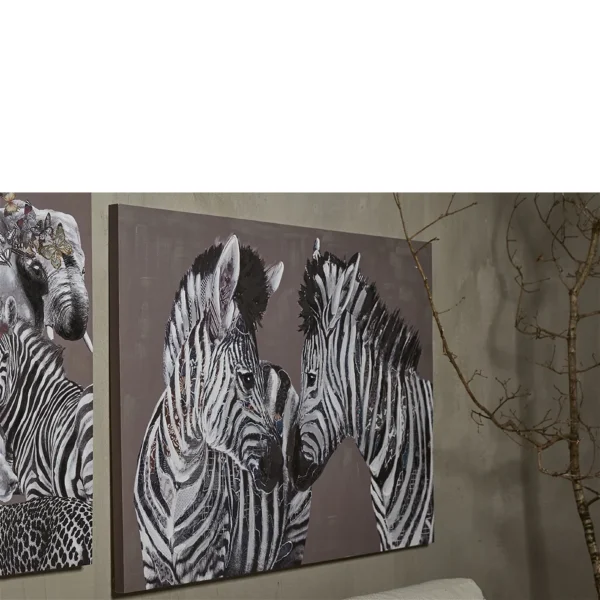 Tavla på två Zebra 80x120 cm