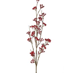 Konstgjord kvist med röda bär 100 cm