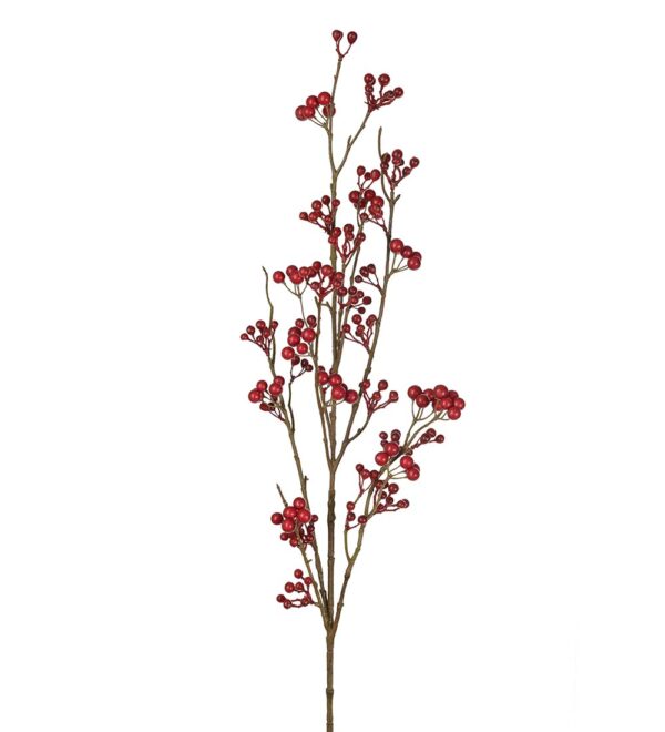 Konstgjord kvist med röda bär 100 cm