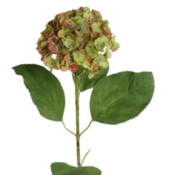 Konstgjord snittblomma av Hortensia i limefärg 80 cm