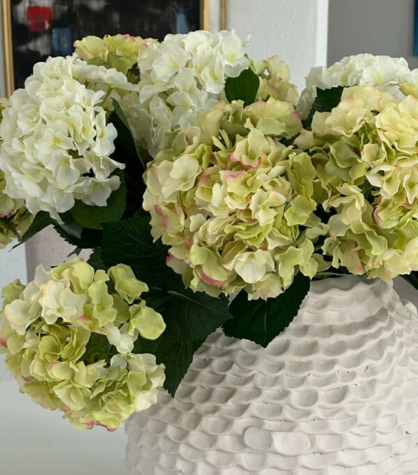 Hortensia | Konstgjord Snittblomma Cream Lime 47 cm