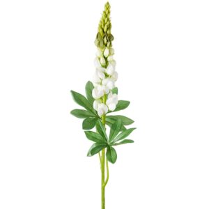 Konstgjort vit Lupin 80 cm