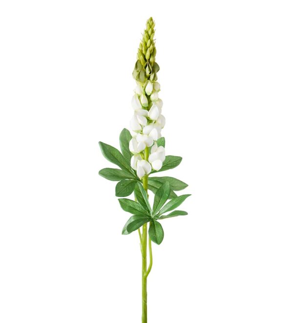 Konstgjort vit Lupin 80 cm