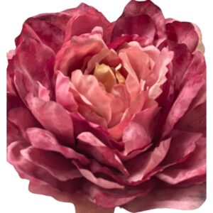 Blombrosch | Multi rosa tyg blomma