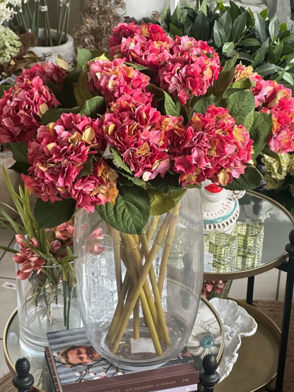 Hortensia | Konstgjord snittblomma rosa 60 cm - Bild 3