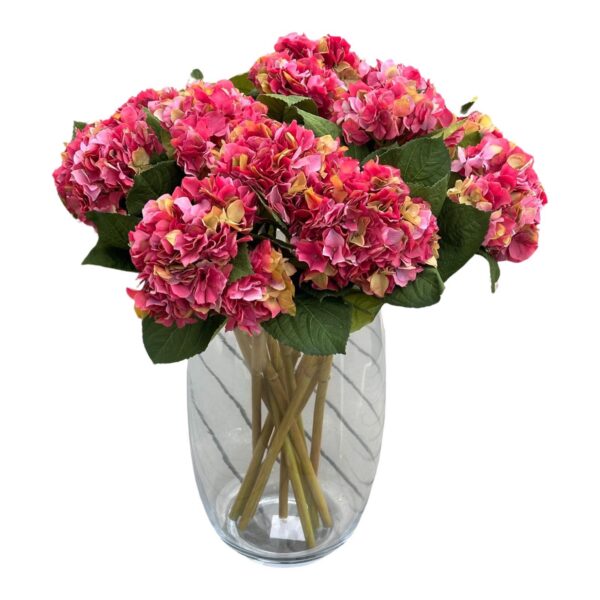 Hortensia | Konstgjord snittblomma rosa 60 cm - Bild 5