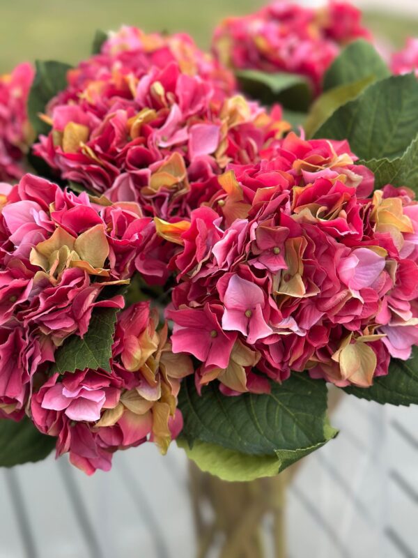 Hortensia | Konstgjord snittblomma rosa 60 cm - Bild 6