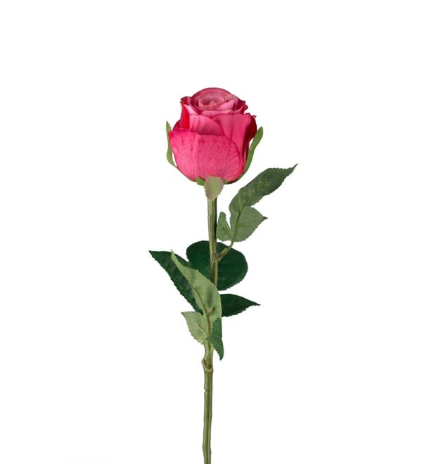 Konst snittblomma ros i djuprosa 50 cm