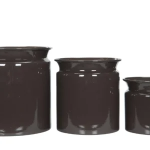 Kruka Otis Emalj Choco 3/Set