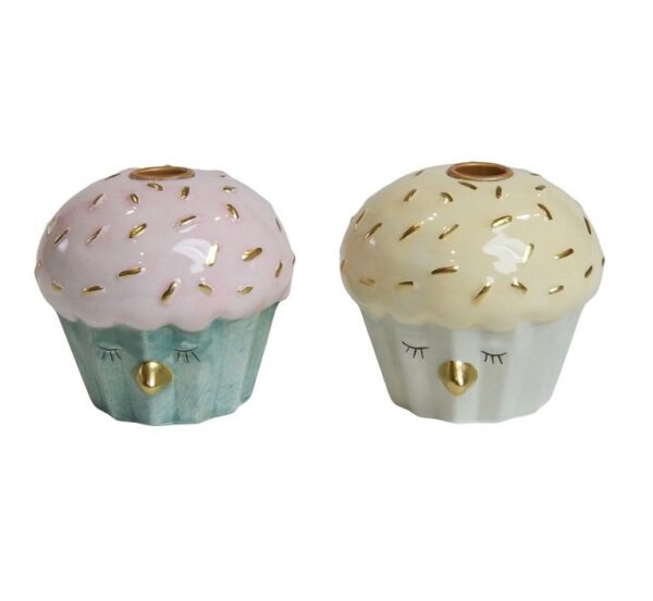 cupcakes 2 set i keramik för barn 6 cm