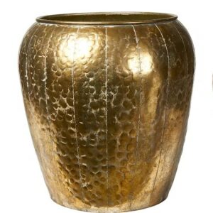 Kruka | Rund Metall Guld lyx D48x50cm