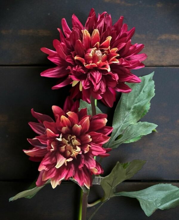 Dahlia | Konstgjord Snittblomma Burgundy 55 cm