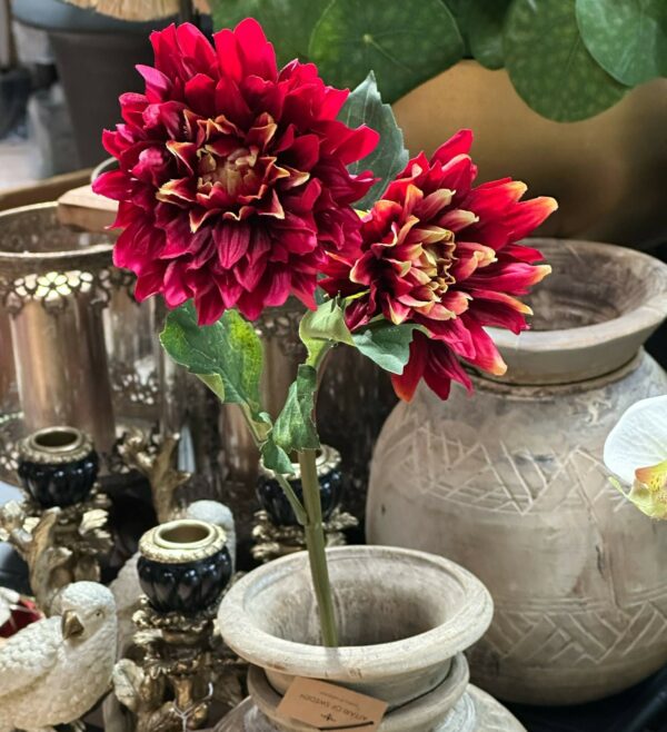 Dahlia | Konstgjord Snittblomma Burgundy 55 cm - Bild 3