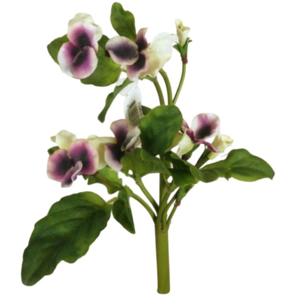 Pensé | Konstgjord Snittblomma -Lila -Vit UV 22 cm