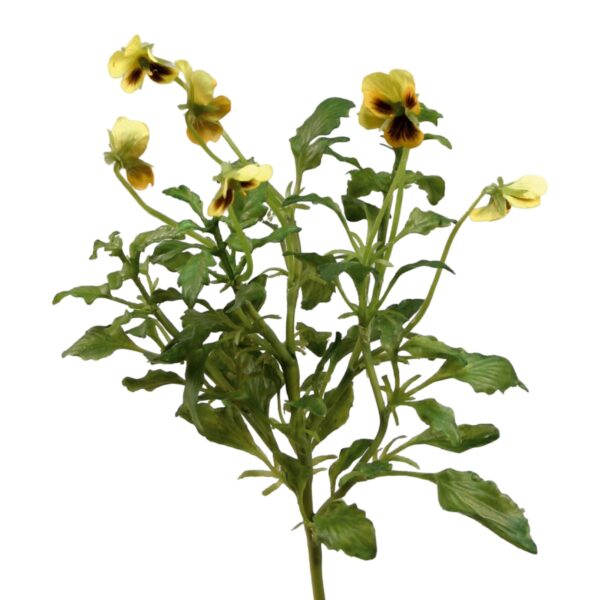 Viol | Konstgjord Snittblomma Gul UV 25 cm
