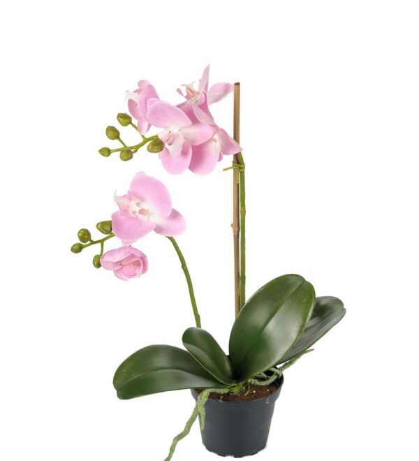 Konstgjord Ljus Lila Orkide 45 cm