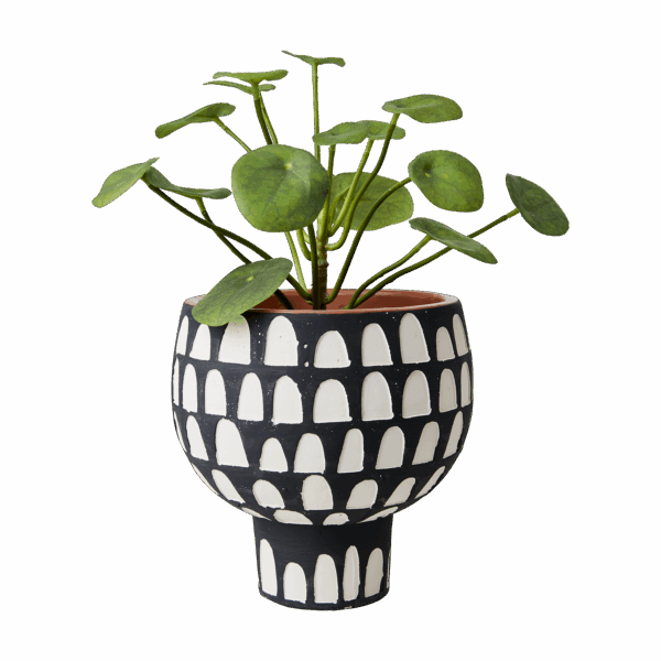 Kruka | CAMILLE Kruka M, Svart/vit Ø19xH19 cm - Bild 5
