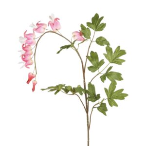 Löjtnantshjärta | Konstgjord Snittblomma -rosa -vit UV 90 cm